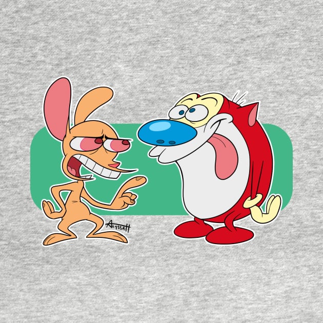 Ren and Stimpy by little-ampharos
